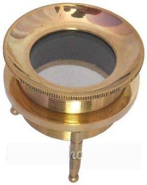 Nautical Chart Magnifier ~ Tripod Magnifying Glass In Brass