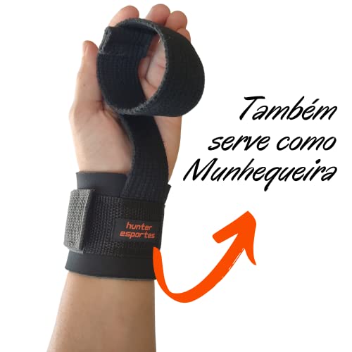 Tala Straps Munhequeira Luva Gancho Musculação Cross Trainer (VERMELHO)
