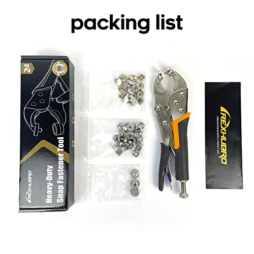 Snap Fastener Tool,Snap Tool For Boat Covers, Heavy Duty Snap Setter Pliers Canvas Snap Fasteners Kit Includes 20 Sets 15Mm Stainless Snaps #TOP5