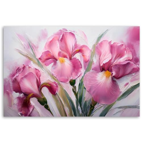 Obras de arte florales en pintura de lino de 40 × 60 cm para una decoración sofisticada