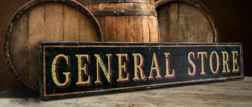 Rustic Wood Plaque Sign Wood Sign General Store Sign Antique