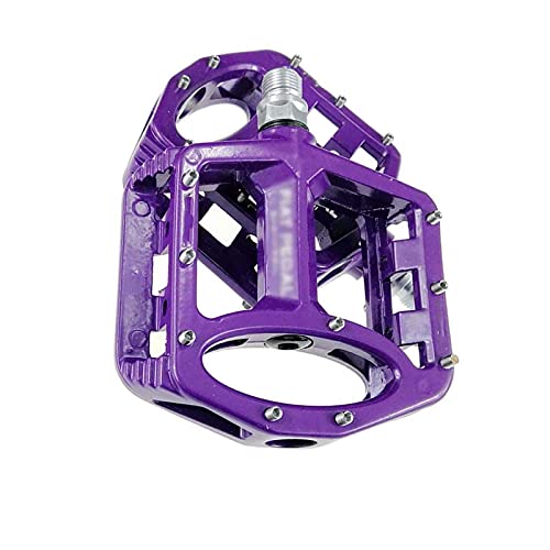 Pédales de vélo de montagne antidérapantes en aluminium violet anti-boue