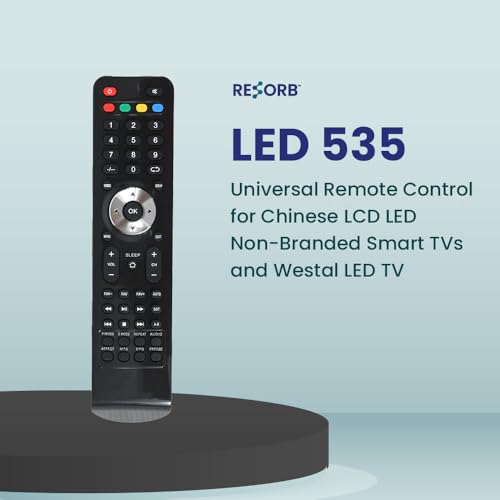 LED 535 Universal Remote Control for Chinese LCD LED and Non-Branded Smart TVs - Black (Please Match with Your Old Remote Before Placing an Order)