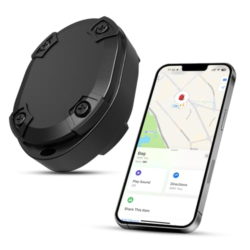 Air Tag Tarcker Work with Apple Find My (iOS Only), IP68 Waterproof, Up to 3-Year Battery Life,Tracker Tags for Keys, Luggage, Backpack (Not for Android)