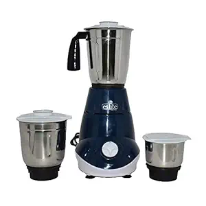 Eslite Mixer Grinder Juicer Machine For Kitchen 550 Watts, Food Processor With 3 Multipurpose Stainless Steel Jars, Razor Sharp Blades, 3 Speed Control, 1 Year Warranty, Opel (Blue)