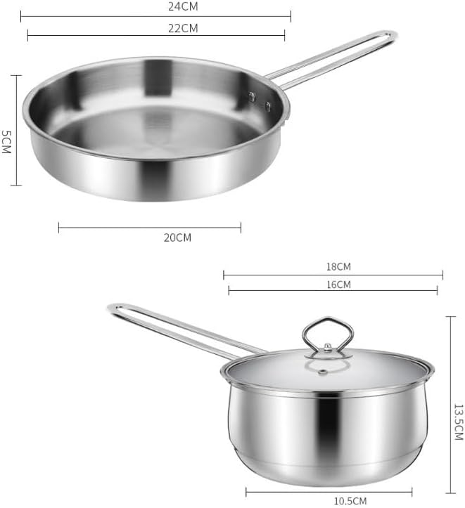 Thick Stainless Steel Composite Bottom Three Piece Cookware Set