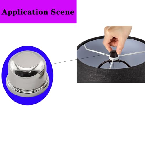 Image of Silver Lamp Finials, 1 /4-27 Thread, 1 /2 Inch Lamp Shade Nuts for Harp Tops | 8 Packs Finish Metal Finials with 1 /4-27 Female Threads for Compatible Table, Floor, Desk And Bedside Lamp Harps