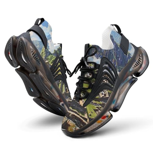 Machu Picchu Landscape Printed Men's Sneaker Funny Lightweight Running Shoe Tennis Shoes for Men 10women/7.5men（EUR41）