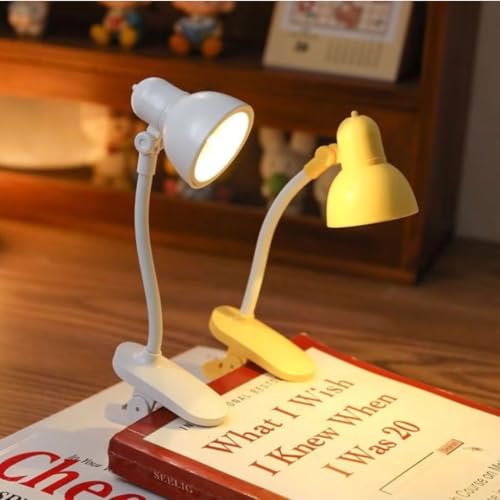 Mini Luminária LED Flexível Portátil Luz Mesa Leitura Livro (Branco)