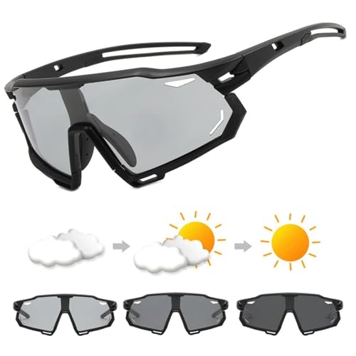 Lunettes de soleil photochromiques sport UV400 avec verres auto-adaptatifs