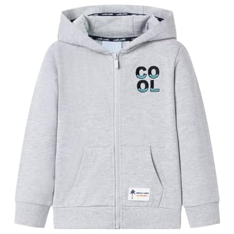 vidaXL Toddler's Grey Zip Hoodie Cover