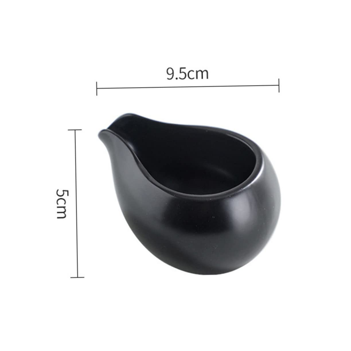 COLLBATH 3pcs Round Mouth Milk Spoon Sauce Bucket Espresso Coffee Small Cream Pitcher Milk Pourer Dipping Sauce Cup Mini Water Kettle Espresso Ground Espresso Cups Gravy Bowl Black Ceramics