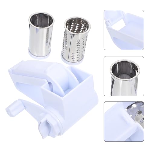 Rallador manual multifuncional de acero inoxidable blanco miniatura 6