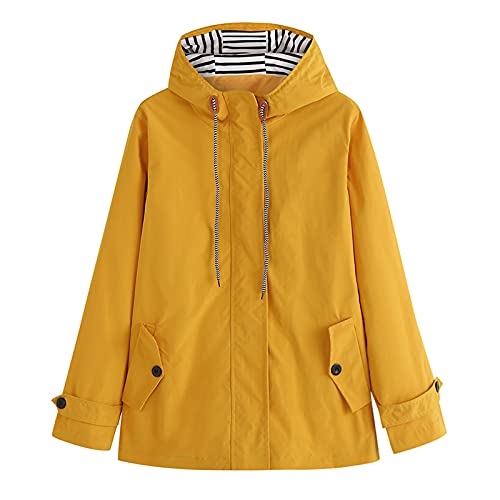Veste Pluie Femme Aigout Imperméable Coupe-vent Veste De Pluie AIGOUT Femme - Imperméable Coupe-vent - Coloris Bonbon Impermeable Femme Grande Taille Capuche