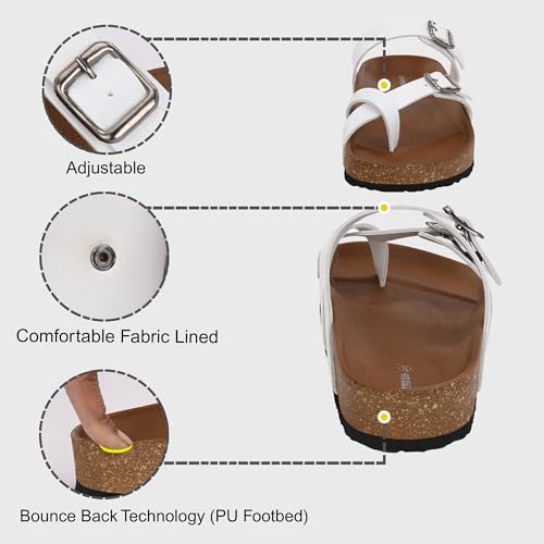 Image of Centrino Women's Berkin-Style Slip-On Sandals | Open Toe Design | Soft PU Footbed | Lightweight & Comfortable | Arch Support | On-Grip Sole | Casual Outdoor Wear (7693)