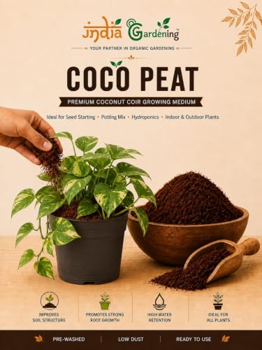 Image of Coco Peat 5kg Organic Coconut Coir Growing Medium | Low EC, Pre-Washed, Loose Texture, For Hydroponics, For Plants & Gardening