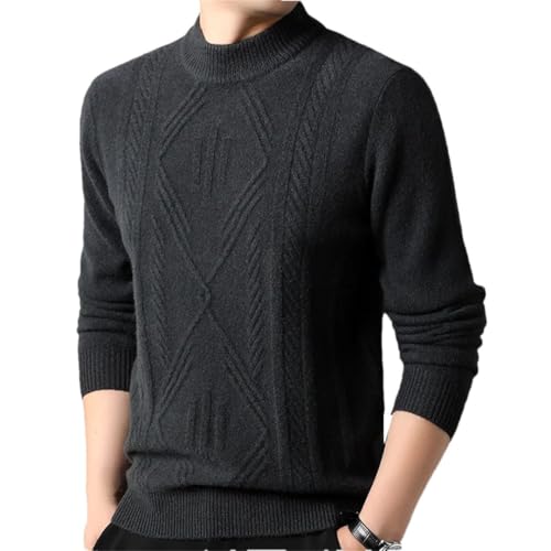 Men's Sweater O-Neck Long Sleeves Knitted Wool Retro Argyle Designed Pattern Pullover