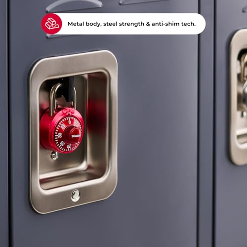 Master Lock 1530T Locker Lock Combination Padlock, 2 Pack of Combination-Alike, Assorted Colors