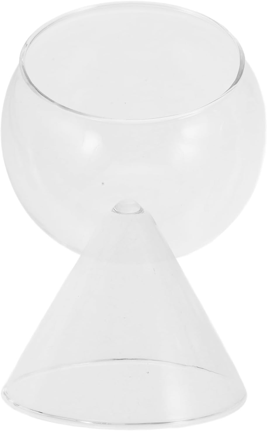 High Borosilicate Glass Cocktail Cup Transparent round Stemless Drinkware for Home Bar Hotel and Party Use Elegant Personal Wine Glass with Stable Base