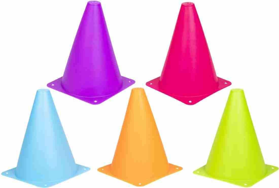 HYORTS® Training Cones, 15.24 cm, Set of 5, Multi-Colour Sports Agility Markers for Football,Cricket Basketball and Many More-picture-42