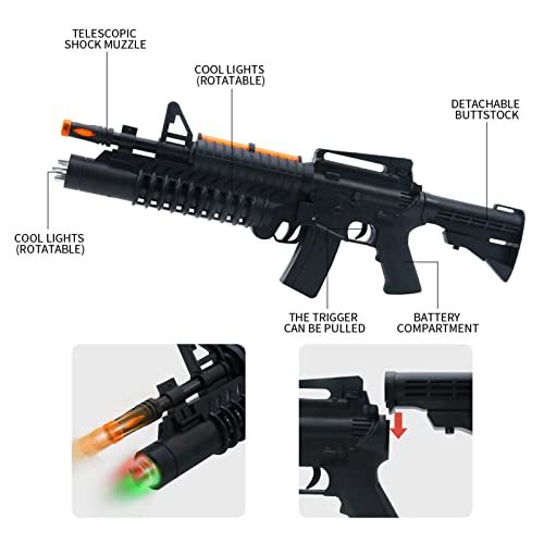 Inchoi 22 Inch The Most Popular Gifts For Children Special Force Ak-988 Toy Rifle Features Dazzling Electric Light, Amazing Electronic Sound & Unique Action #TOP4