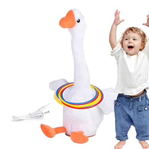 Jeu de lancer d'anneaux avec ce jouet électronique canard mobile et rechargeable