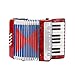 ACAGALA Mini Accordion 17 Key 8 Bass Piano Accordion Musical Instrument for Beginners Students (Red)