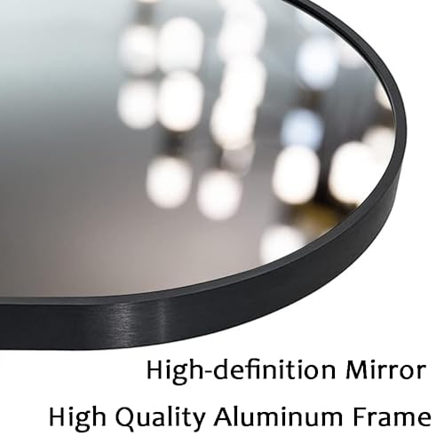 Image of OGCAU Floor Full Length Mirror 81 inchx41 inch Large Arched Full Body Mirror, Black