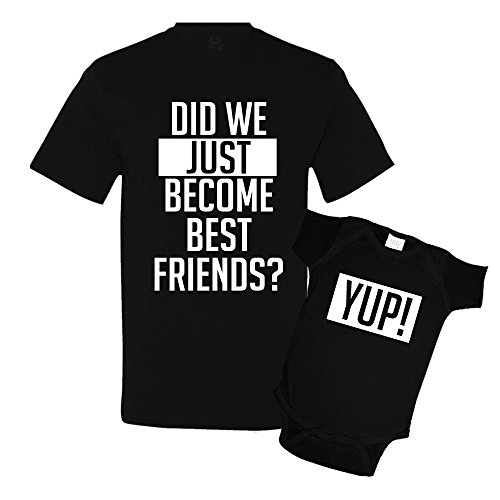 Image of Did We Just Become Best Friends Dad and Baby Matching Shirt Set