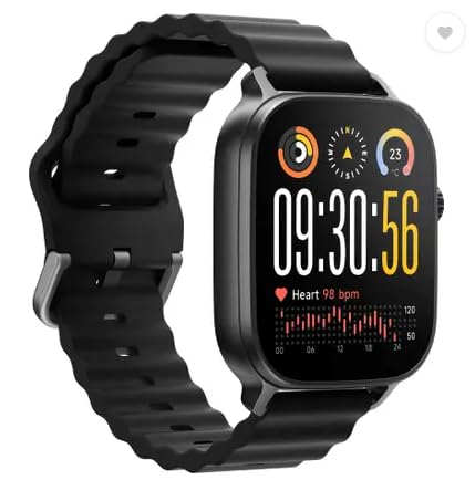 realme Watch 5,1.97' AMOLED,Upto 20 Days Battery,BT Calling,GPS,Compass,IP68 Smartwatch (Titanium Black Strap,...