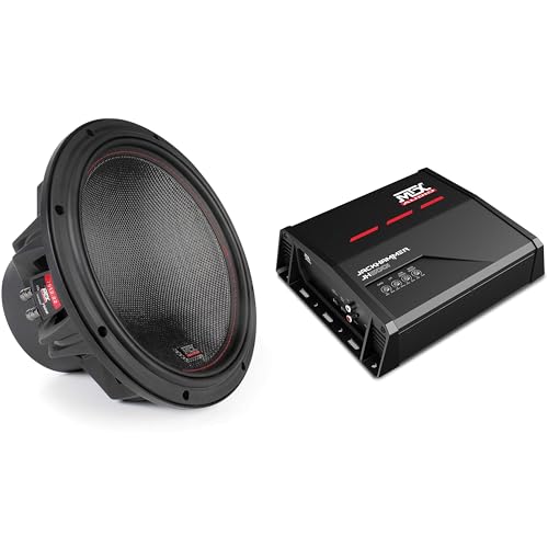 MTX JH5001 Jackhammer Series 500W x 1 @ 1-Ohm Class D Mono Block Amplifier, and MTX 7512-22 75-Series 12