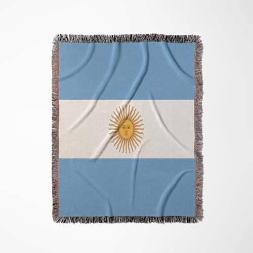 Argentina Flag Woven Blanket