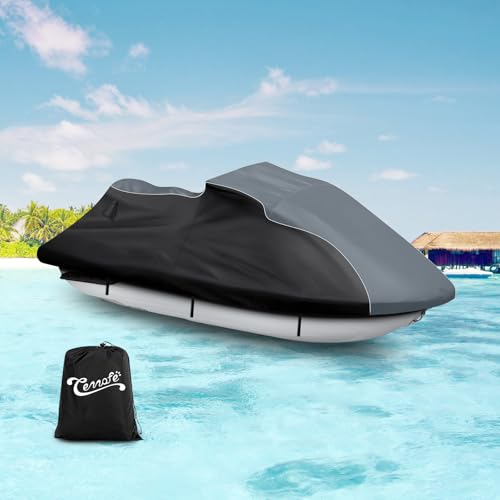 CEMOFE Jet Ski Cover for Yamaha VX/VX Deluxe 2015-2020,Heavy Duty 600D Oxford Waterproof Waverunner Cover,UV Protection Trailerable Jet Ski Cover