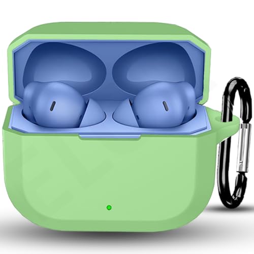 Image of ELOR Premium Silicone Case Cover Compatible with OnePlus Nord Buds 3r (Earbuds Not Included) (Matcha Green, OnePlus Nord Buds 3r)