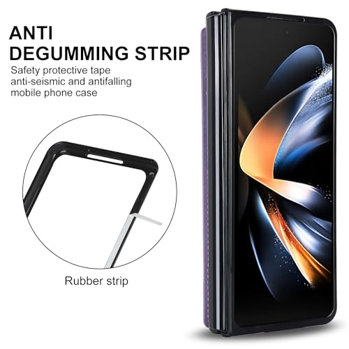 Funda de piel para Samsung Galaxy Z Fold 3 5G con bloqueo RFID y acabado elegante 7