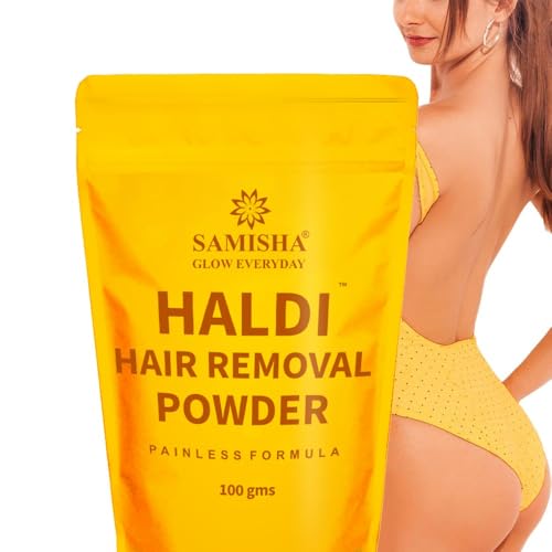 Image of Wax Powder For Women - Haldi Powder For Hair Removal | 5 Min Full Body Wax Powder For Men & Women For All Skin Types | Turmeric Facial Wax, Hair Removal Powder