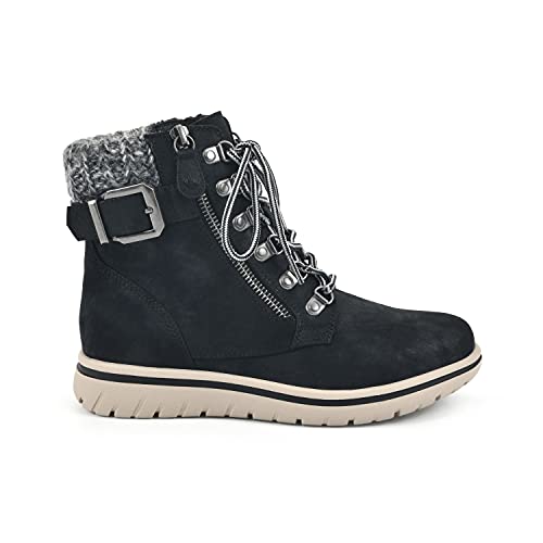 CLIFFS BY WHITE MOUNTAIN Women's Hearty Ankle Boot, Black/Fabric/Sweater, 8.5 Wide by Cliffs by White Mountain - Image 2