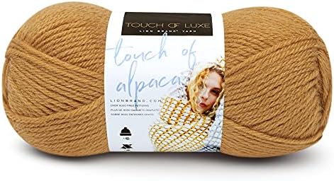 Lion Brand Yarn Company 674-132 Touch of Alpaca Yarn, Olive, One Skein
