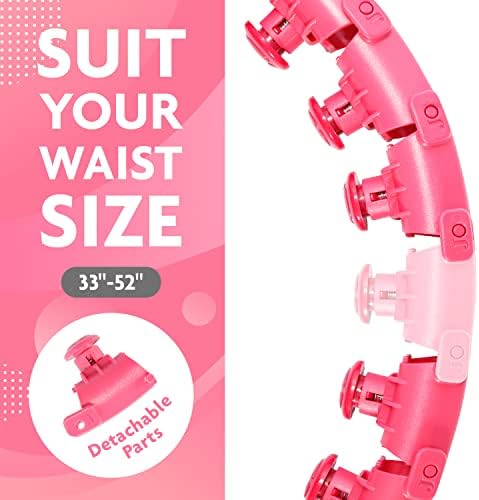 Hula Hoop Fitness Gear w/Counter - Abs Egzersiz, Kilo Kaybı ve Yağ Yakma (Akıllı Ağırlıklı Hula Hoops, Mide Egzersizleri) - Görsel 4