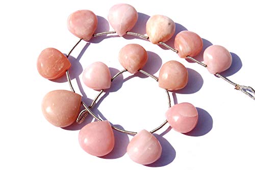 Perles d'opale rose naturelle en forme de coeur de qualité supérieure pour joaillerie