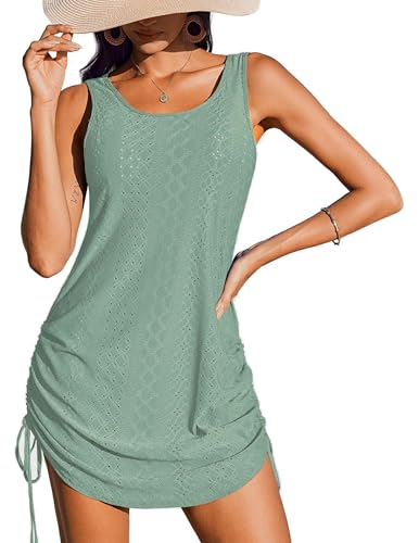 Image of Yuaelria Sundresses Ladies Tropical Vacation Maxi Dress Casual Loose for Women Summer Beach Printed Tank Dress