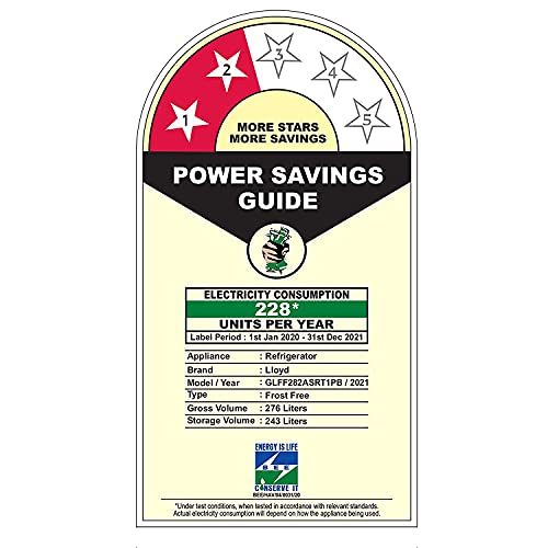 Image of Lloyd 276 L 2 Star Inverter Frost Free Double Door Refrigerator (GLFF282ASRT1PB, Sakura Red)