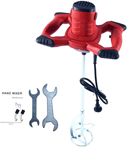 Yaekoo 1800W Handheld Electric Cement Mixer Adjustable Speed 6 Speed 110V For Mortars Concretes Grouts Hand Held Plaster Cement Mixer Stirring Tool #TOP28