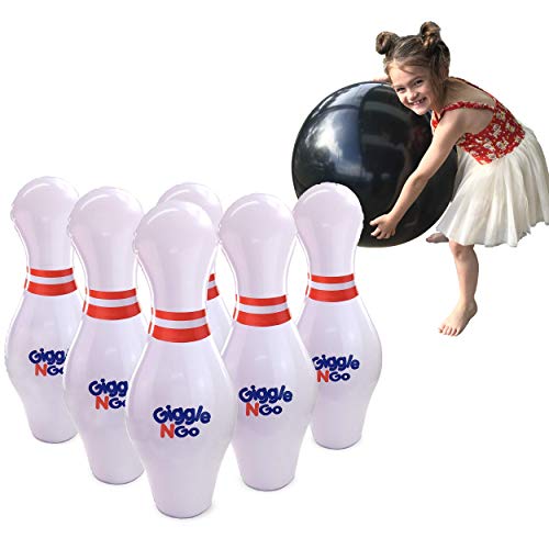 Giggle N Go Limbo and Bowling Set, Indoor Games or Outdoor Games for Kids. Fun Yard Games for Kids and Adults. Fun Family Games, Outside Games or Indoor Games for Kids - Thumbnail 2