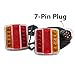 Hawkeye 12/24V LED Kit Feux Arrière pour Remorque Fiche à 7 Broches avec Support Aimant pour Camion Voiture (ambre & rouge-LED, boite en plastique)