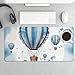 Blue Hot Air Balloon Desk Mat Non-Slip Laptop Writing Pad Large Keyboard Mousepad with Rubber Base 23.6