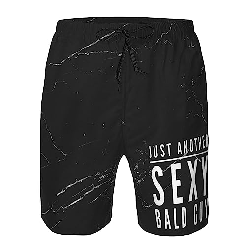 Kkaingg Just Another Sexy Bald Guy Men's Swim Trunks Quick Dry Swim Shorts Summer Beach Shorts with Pockets Swimsuit4