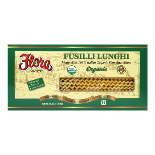 Fusilli Lunghi Pasta by Flora Foods – Pasta made in Italy (16 oz / 454g)
