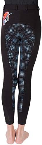 PFIFF Samira Children's Riding Jodhpurs, Black 146 - Image 3
