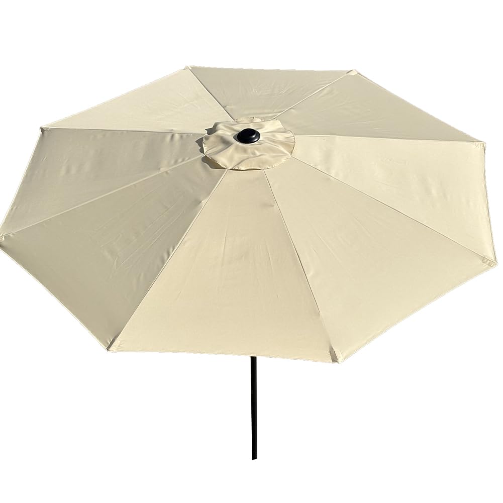 BAKAJI Parasol de jardin pare-soleil 2,7 m pour balcon, système d'air vent, inclinaison réglable et ouverture de la manivelle, revêtement anti-UV imperméable pour mer, terrasse, plage